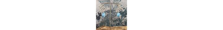 Silver and Larimar earrings 4
