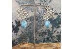 Silver and Larimar earrings 4