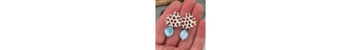 Silver and Larimar earrings 2