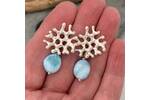 Silver and Larimar earrings 2