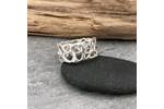 Wide bubbles inspired organic silver ring 4