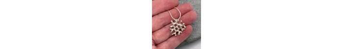 Silver ocean inspired pendant