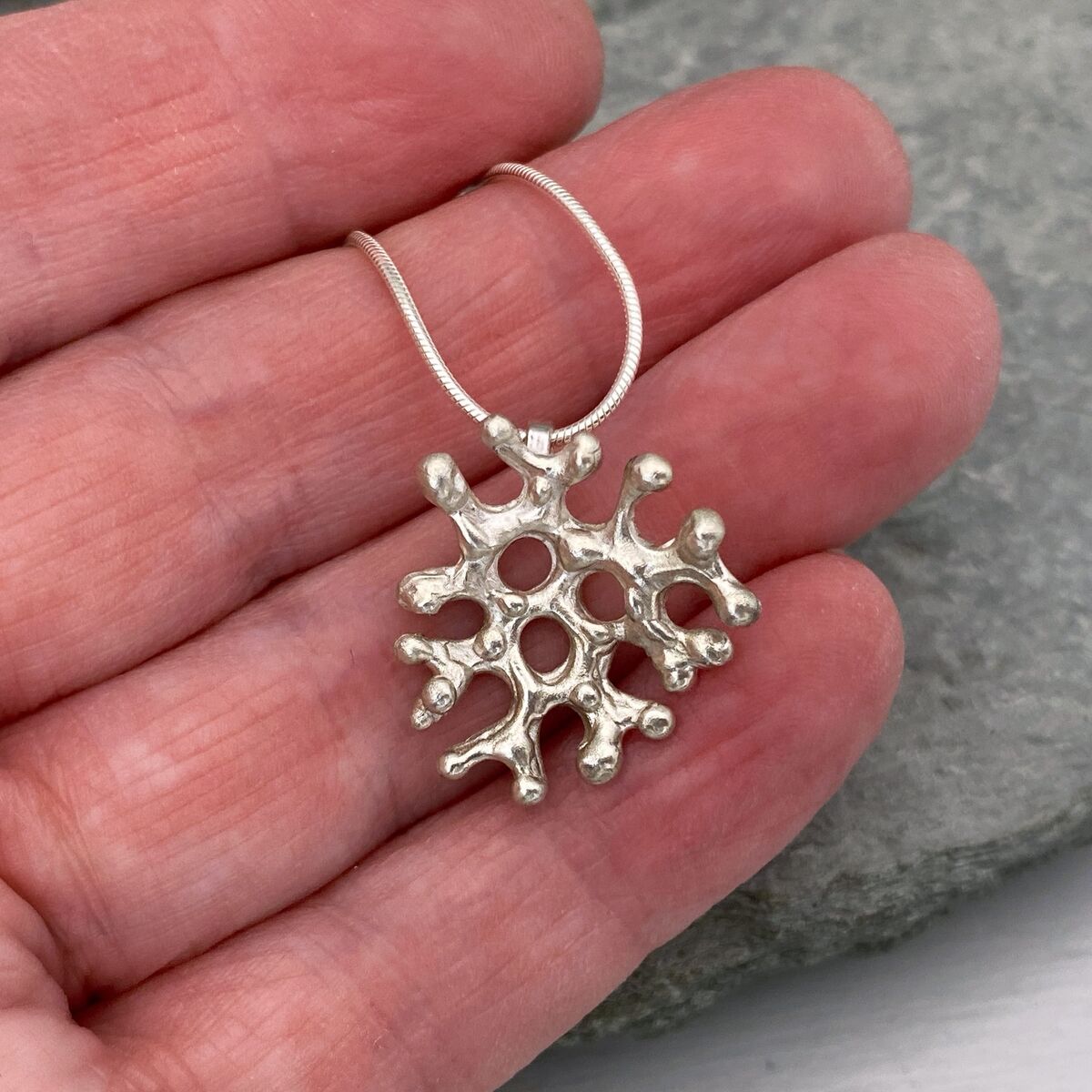 Silver ocean inspired pendant Silver ocean inspired pendant