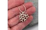 Silver ocean inspired pendant