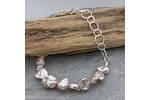 Pink keshi pearls bracelet 2