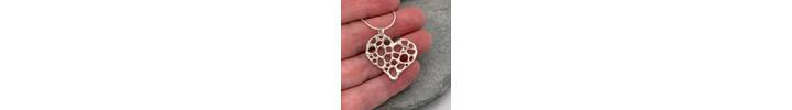 Silver heart necklace  3