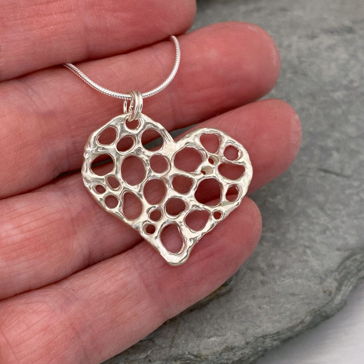 Silver heart necklace 3 Silver heart necklace 3