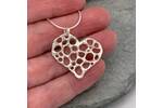 Silver heart necklace 3