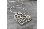 Silver heart necklace 4