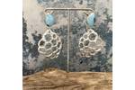 Turquoise and silver dangle earrings 4