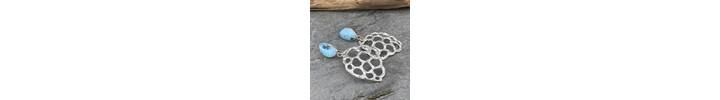 Turquoise and silver dangle earrings 3