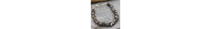 Peacock keshi pearls and paperclip chain bracelet 3