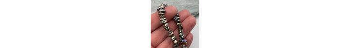 Peacock keshi pearls and paperclip chain bracelet 4