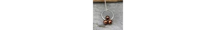 Bronze pearl necklace