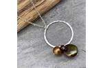 Bronze pearls necklace