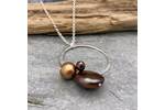 Bronze pearls necklace 3