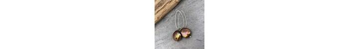 Bronze pearl earrings 3