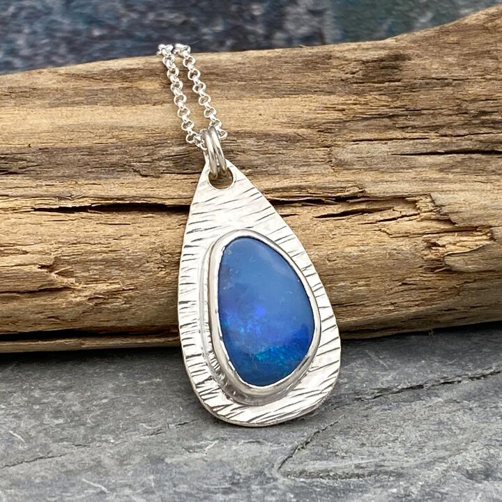 Australian blue Opal necklace