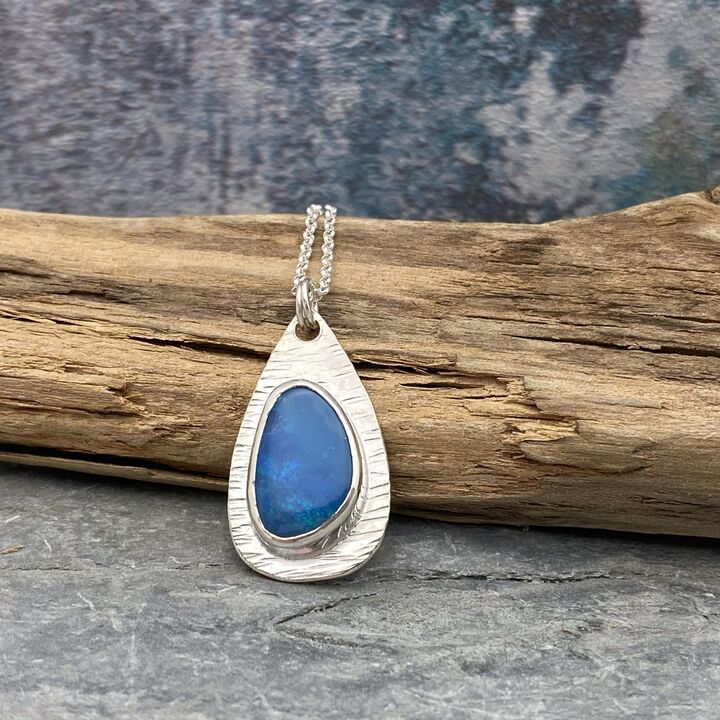 Australian blue Opal necklace 2