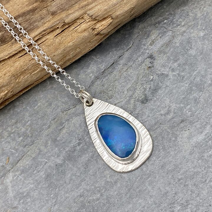 Australian blue Opal necklace 3
