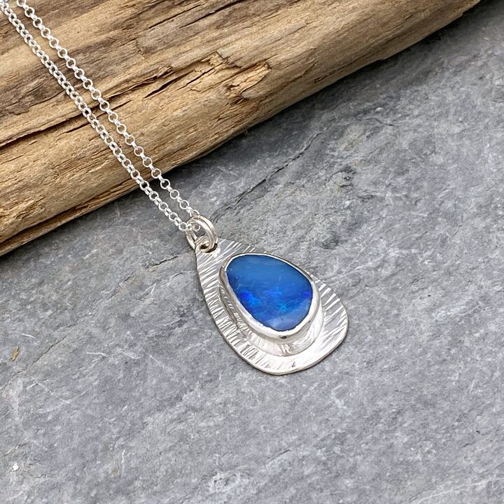 Australian blue Opal necklace 4