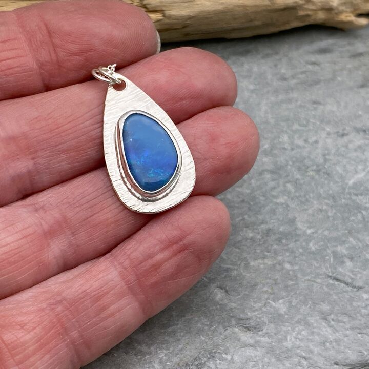 Australian blue Opal necklace 5