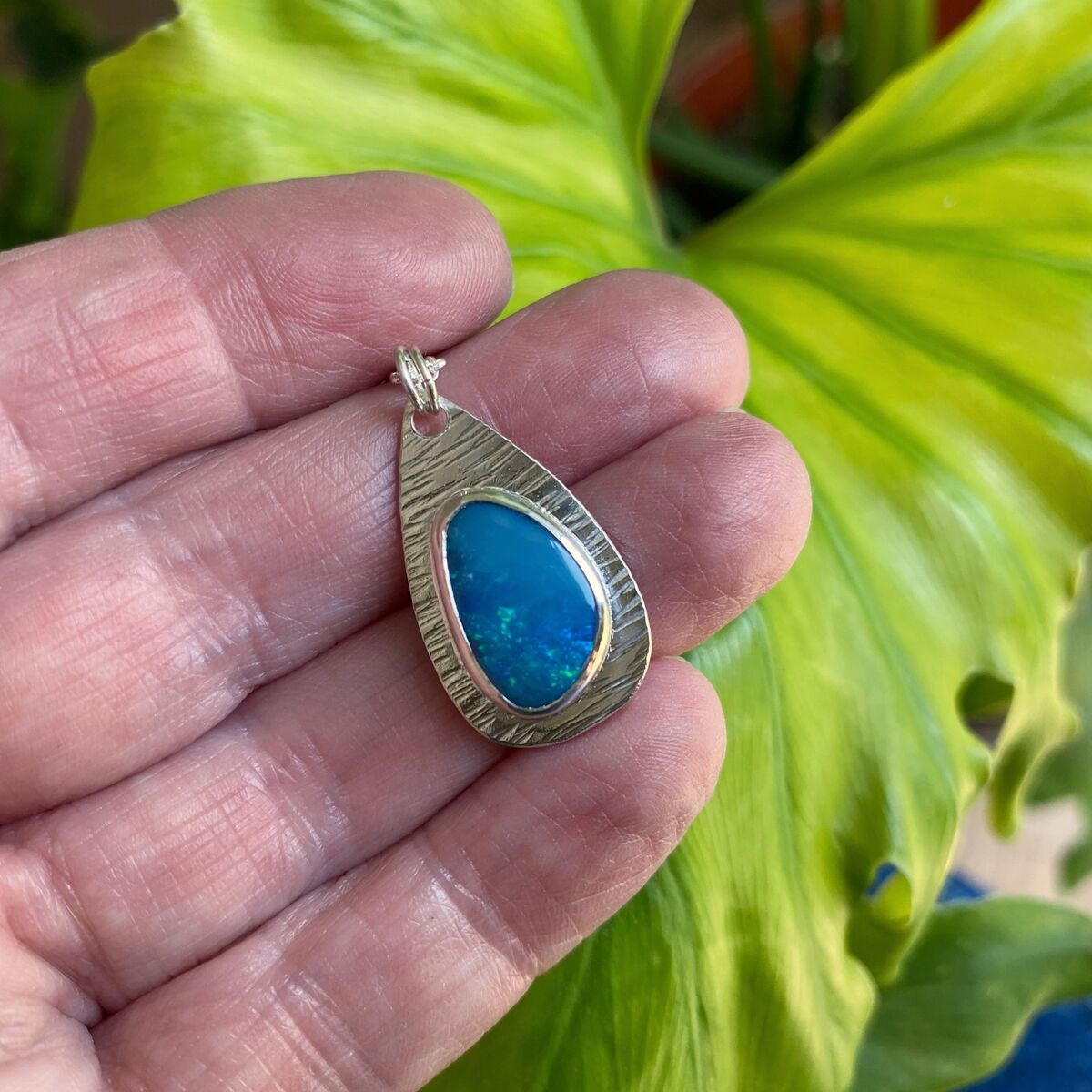 Australian blue Opal necklace 6 Australian blue Opal necklace 6