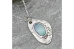 Green blue Australian Opal necklace 4