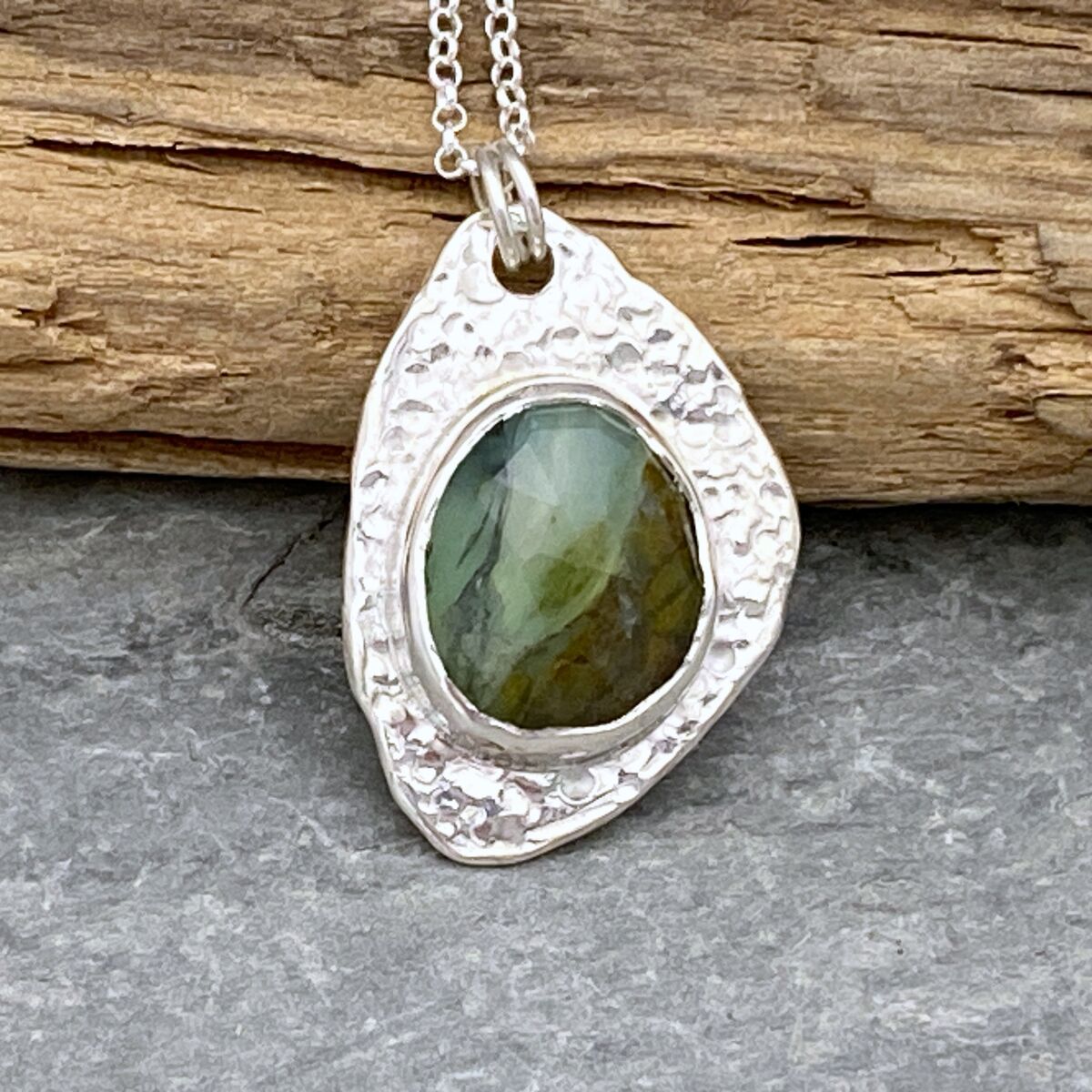 Ocean inspired Peruvian Opal necklace