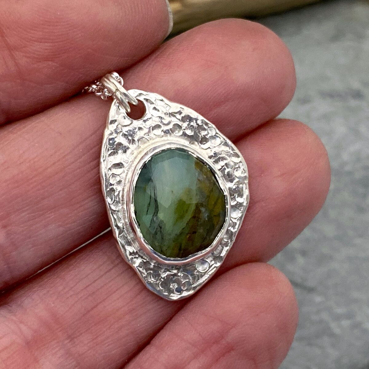 Ocean inspired Peruvian Opal necklace 4