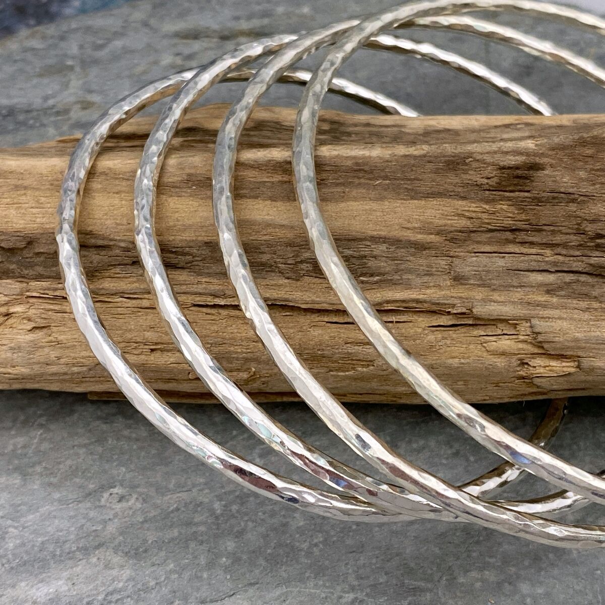 Sterling silver stacking bangle 5