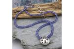 Tanzanite and silver bead necklace 2