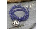 Tanzanite and silver bead necklace 4