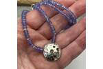 Tanzanite and silver bead necklace 3