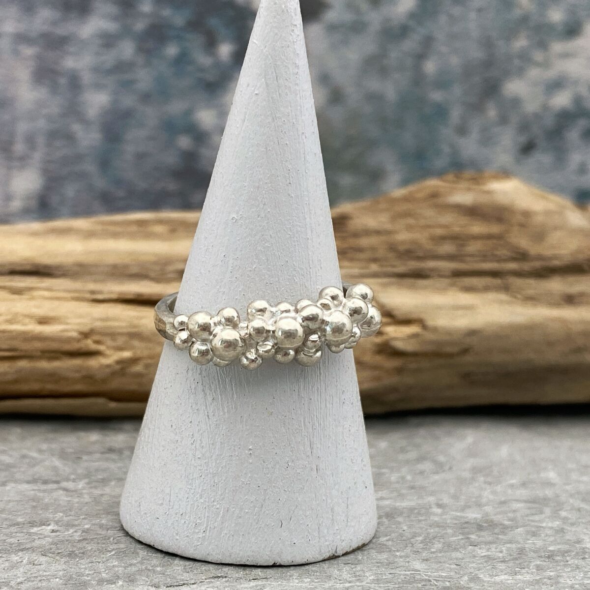 Silver sea foam ring 4 Silver sea foam ring 4