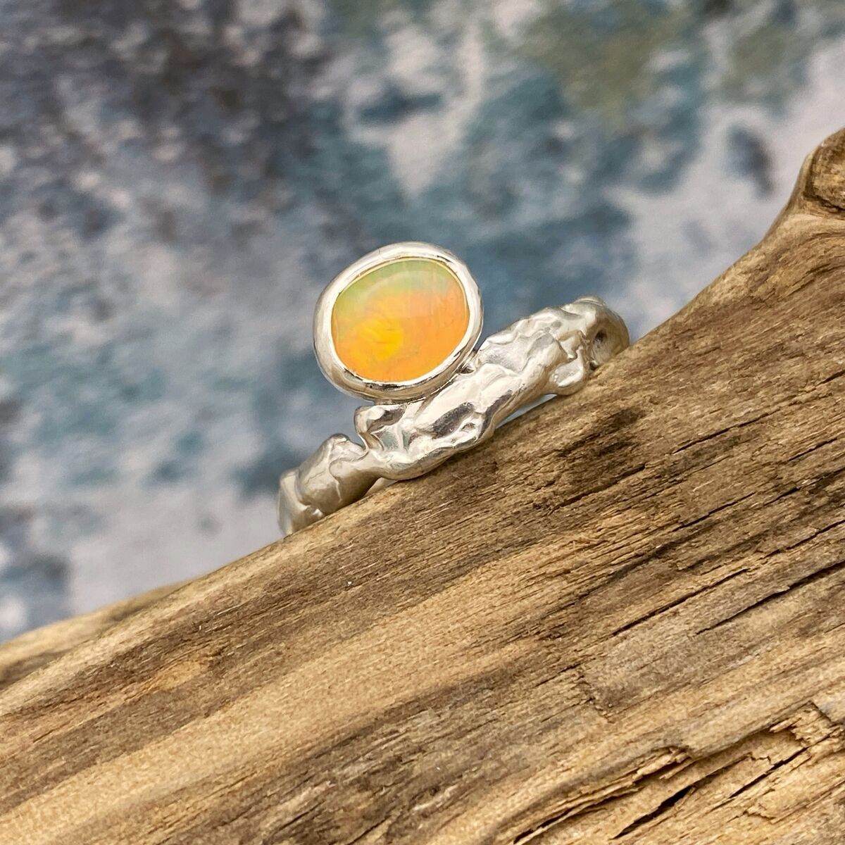 Opal and silver ring 4