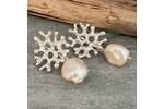 Coral inspired pearl earrings