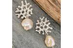 Coral inspired pearl earrings 3