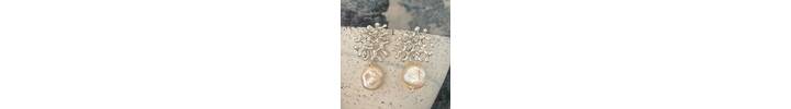 Coral inspired pearl earrings 2