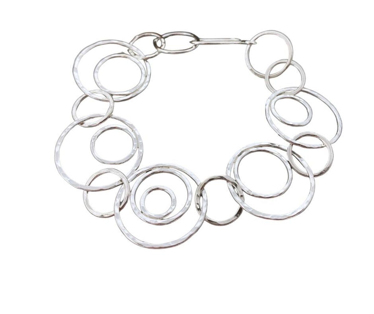 Unique silver chain bracelet