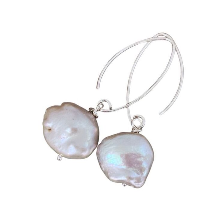 Large pearl earrings