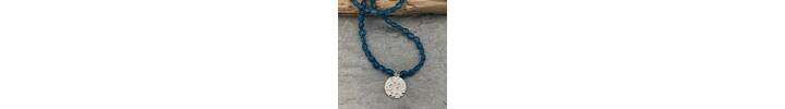 Kyanite bead and silver necklace 2