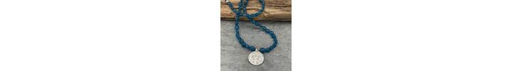 Kyanite bead and silver necklace