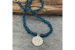 Kyanite bead and silver necklace