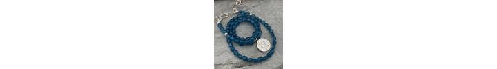 Kyanite bead and silver necklace 3