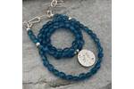 Kyanite bead and silver necklace 3
