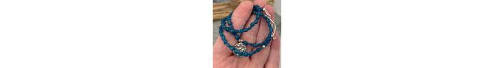 Kyanite bead and silver necklace 4