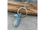 Aquamarine circle pendant 4