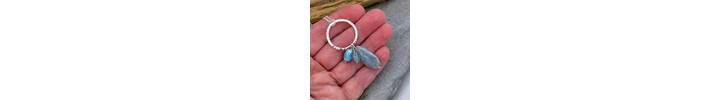 Aquamarine circle pendant