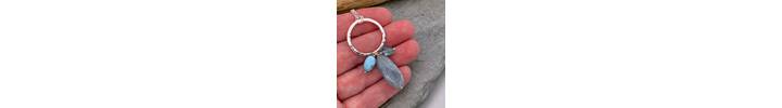 Aquamarine circle pendant 3